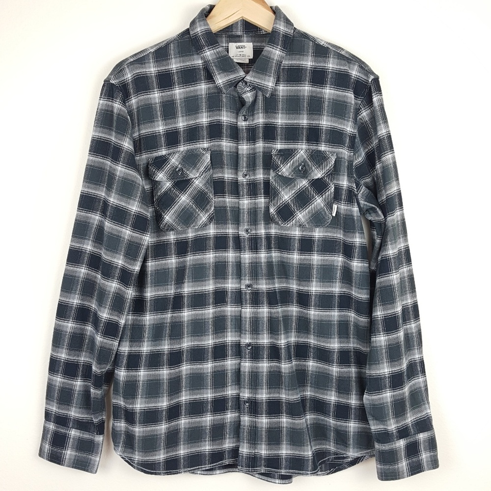 Vans Flannel | Black White Grey Plaid